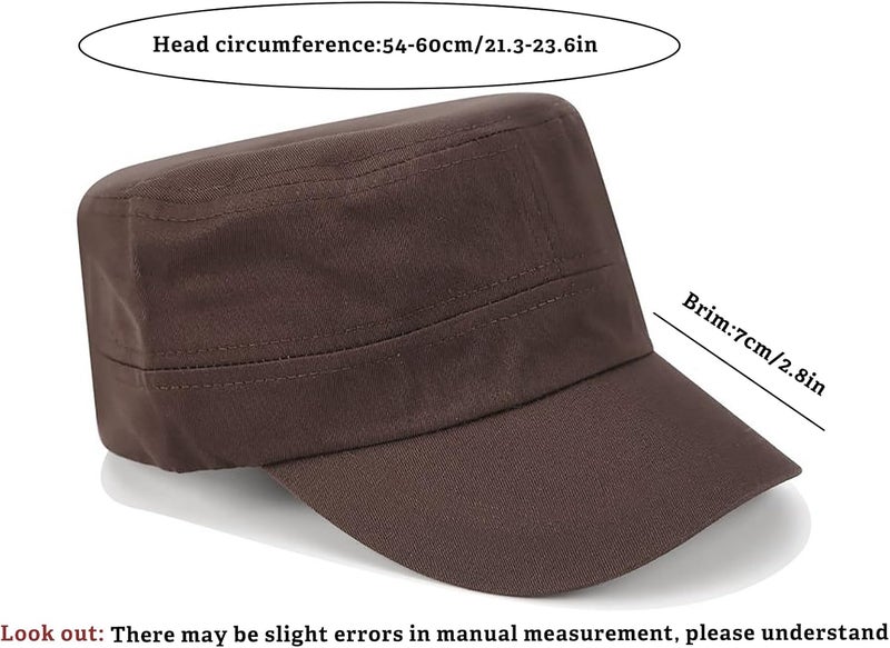 WULIQIUQIU Unisex Basic Cadet Army Caps Everyday Military Style Hat - Image 5